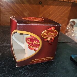 TIM HORTONS 14 OZ. LIMITED EDITION CERAMIC COFFEE MUG 40 YEARS 1964-2004